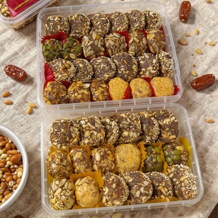 100% চিনিমুক্ত উচ্চ পুষ্টিগুণ সম্পন্ন খেজুর বাদাম বরফি - (১ কেজি)