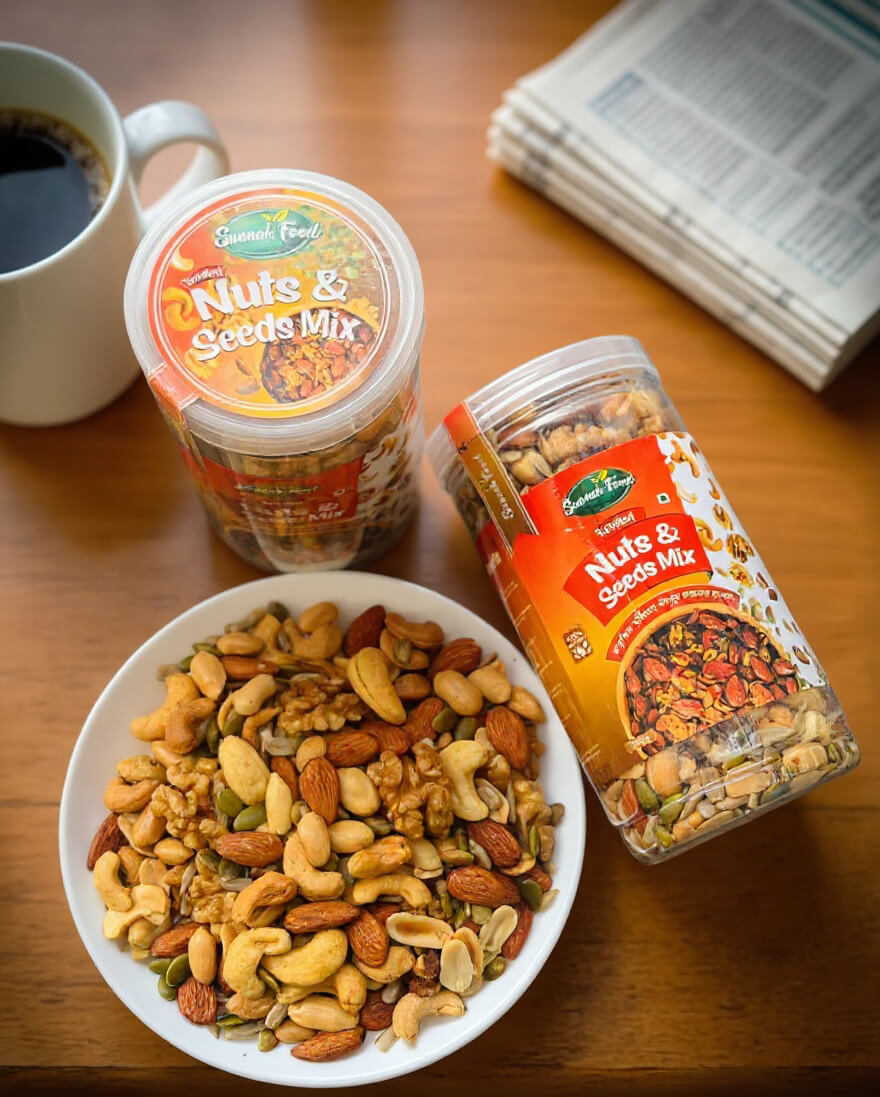 Roasted Nuts & Seeds Mix (রোস্টেড নাটস ও সিডস মিক্স) | স্বাস্থ্যকর বাদাম ও বীজের শক্তিশালী মিশ্রণ