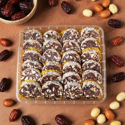 চিনিমুক্ত, খেজুর বাদাম বরফি ( স্লাইছ ) ১ কেজি